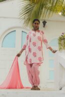 Queen of hearts kurta powder pink set