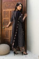 Dark floral A line kurta and pant set