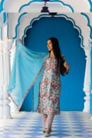 Blue Nectar floral kurta straight suit set
