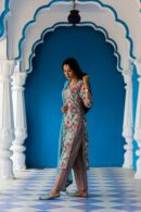 Blue Nectar floral kurta straight suit set