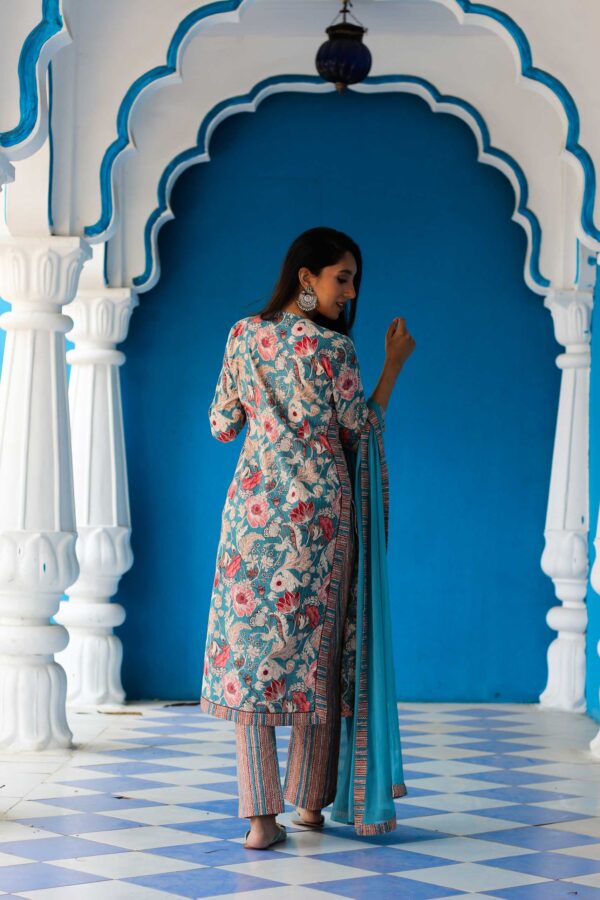 Blue Nectar floral kurta straight suit set - Image 5