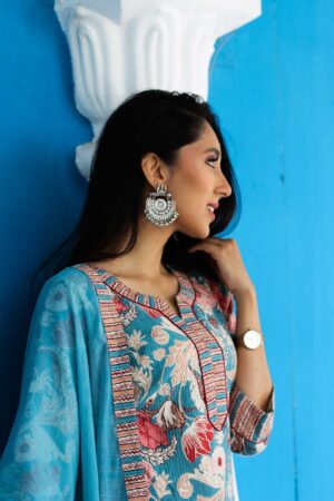 Blue Nectar floral kurta straight suit set
