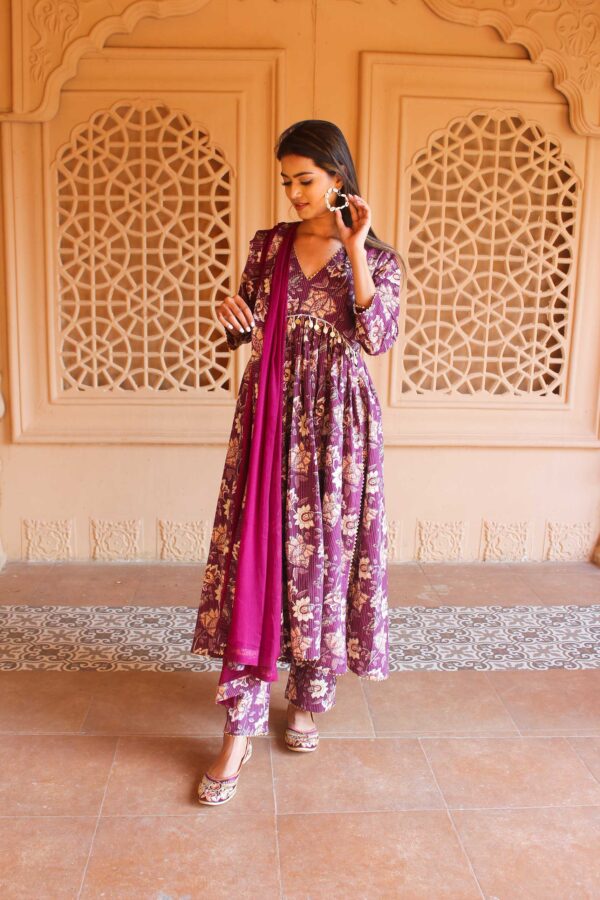 Deep purple floral Alia cut set - Image 6