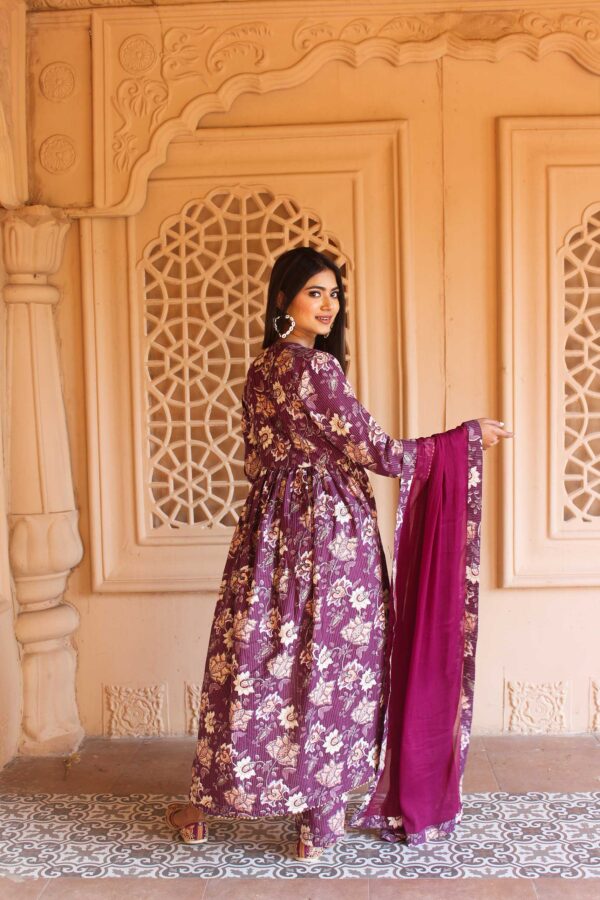 Deep purple floral Alia cut set - Image 4