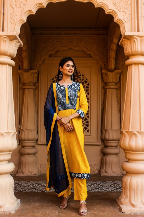 Sunflower mustard katha set - Image 6