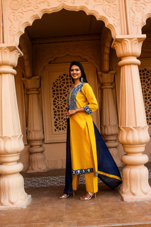 Sunflower mustard katha set - Image 4