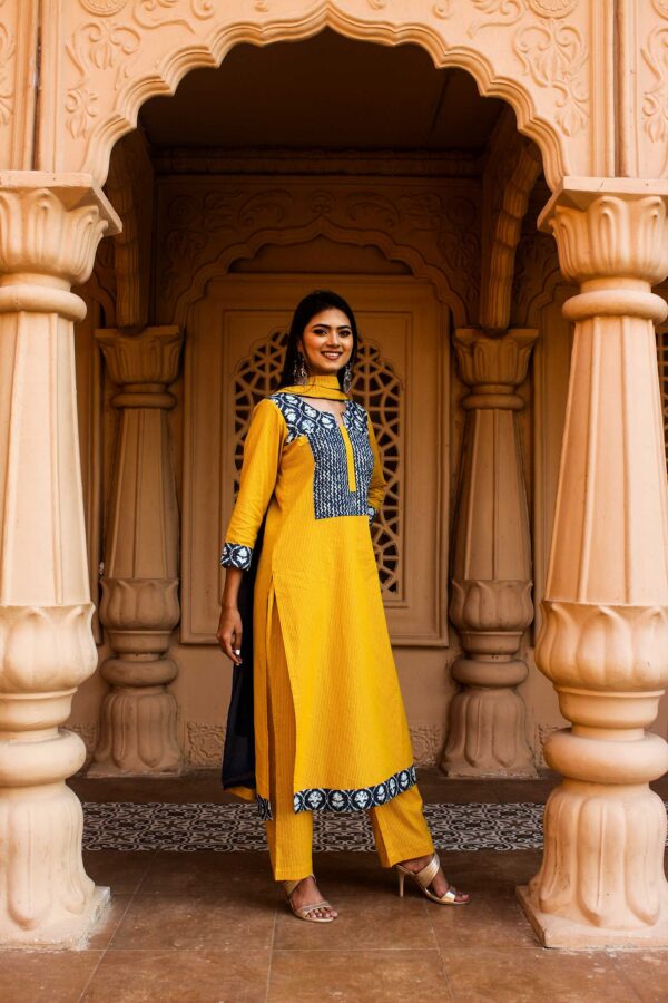 Sunflower mustard katha set - Image 3