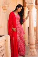 Scarlet Red Sharara set