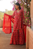 Scarlet Red Sharara set