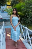 Powder Blue Blackless Maxi Dress