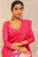 Hot Pink & White Georgette Shibori Tie and Dye Saree