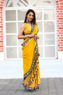 Yellow Georgette Saree