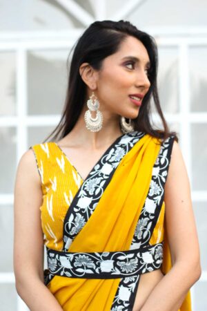 Yellow Georgette Saree