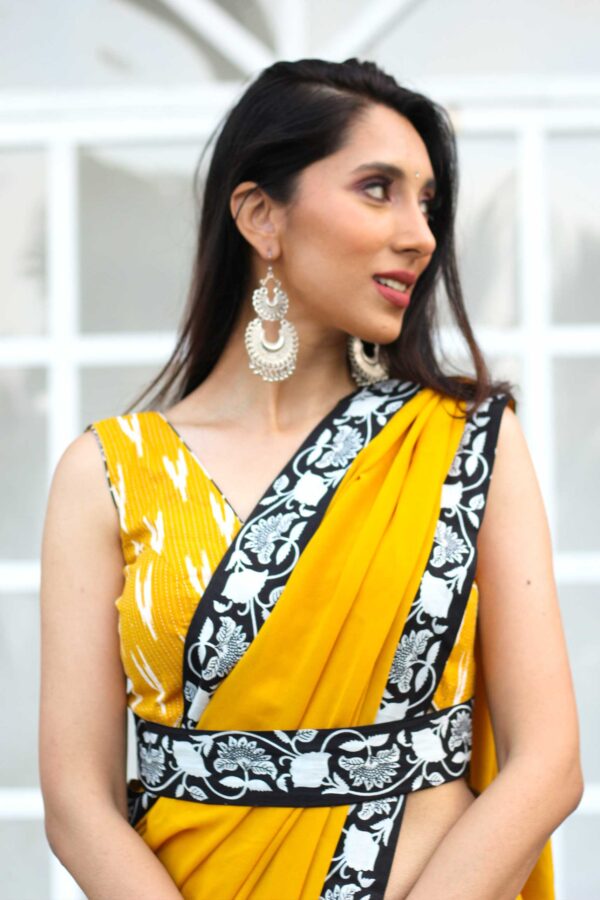 Yellow Georgette Saree