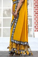 Yellow Georgette Saree